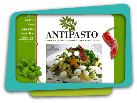 Web Design for Antipasto - Vi leverer Unikke Italienske oplevelse