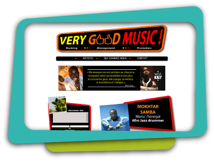 Logo and Web Design for Very Good Music, World Music booker located in Paris, France